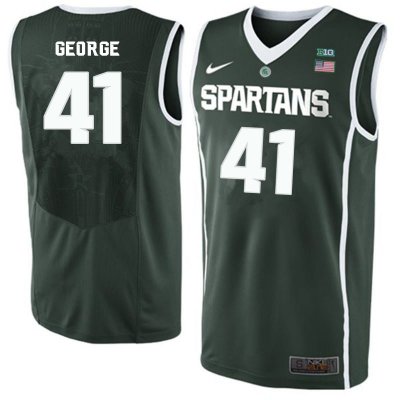 Men Connor George Michigan State Spartans #41 Nike NCAA 2019-20 Green Authentic College Stitched Basketball Jersey XF50Z43QC